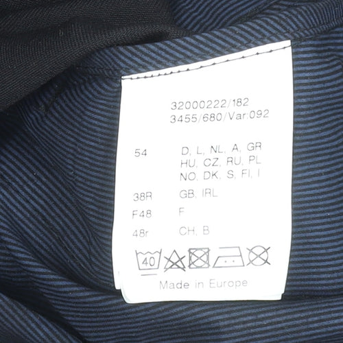 Brühl Men's Black 38R Dress Trousers Wool Blend Regular Fit