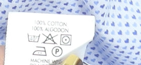 Paul Costelloe Men’s Blue Geometric Cotton Long Sleeve Dress Shirt L