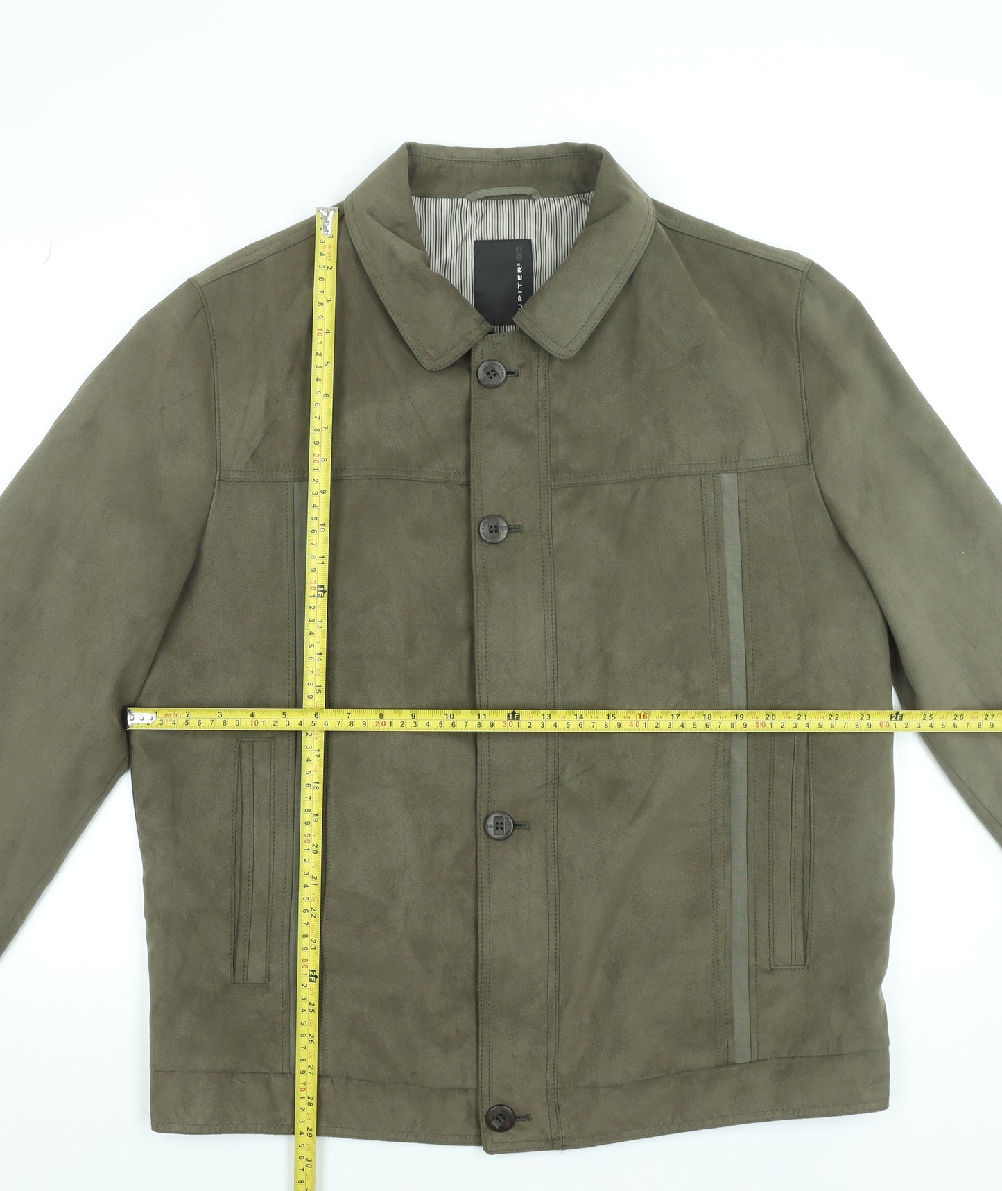 Jupiter Men's Green Polyester Button Jacket Size 54 (44in Chest)