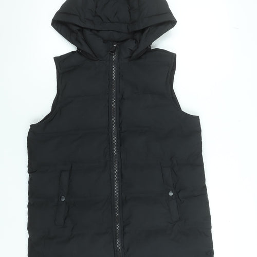 Dunnes Stores Women Black S Hooded Puffer Waistcoat