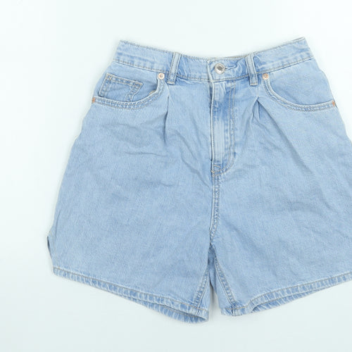 Stradivarius Women’s Blue Denim Mom Shorts Size 6