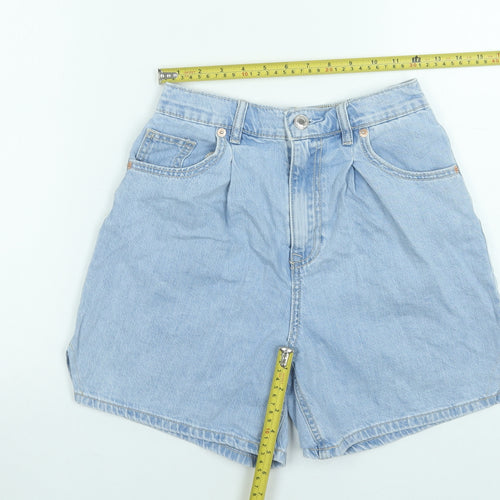 Stradivarius Women’s Blue Denim Mom Shorts Size 6