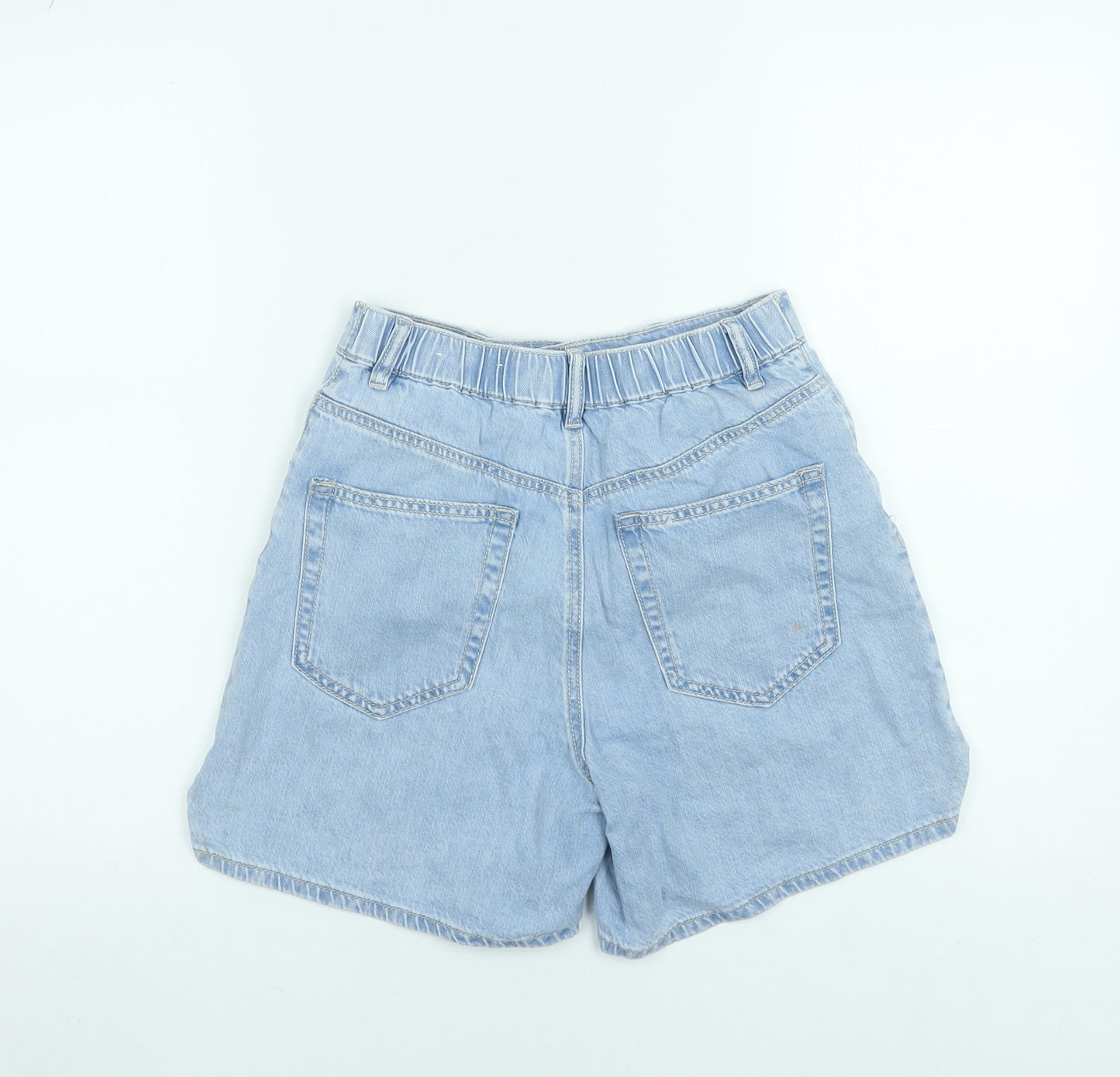 Stradivarius Women’s Blue Denim Mom Shorts Size 6