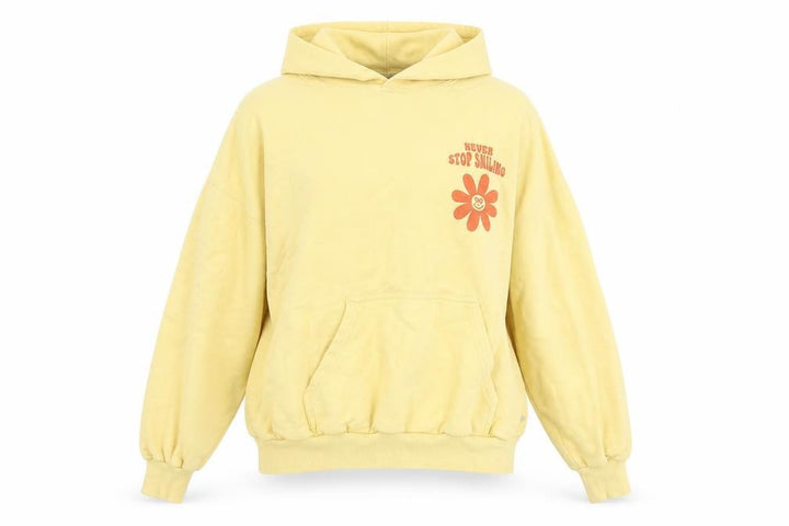 Pull&Bear Teens Yellow Graphic Pullover Hoodie Size S
