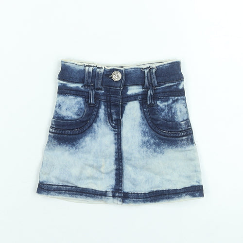 Zola Kids Blue Denim Mini Skirt Girls Size 20 Plus Casual Stretch