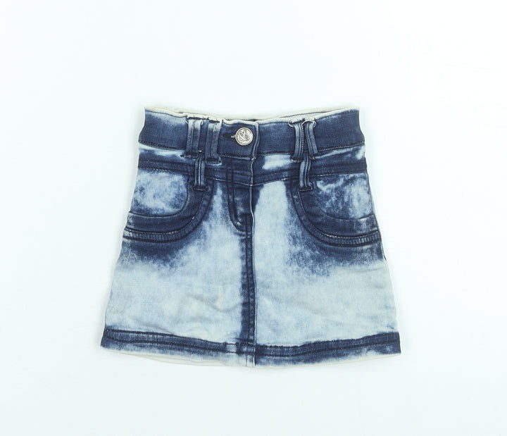 Zola Kids Blue Denim Mini Skirt Girls Size 20 Plus Casual Stretch