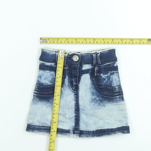 Zola Kids Blue Denim Mini Skirt Girls Size 20 Plus Casual Stretch