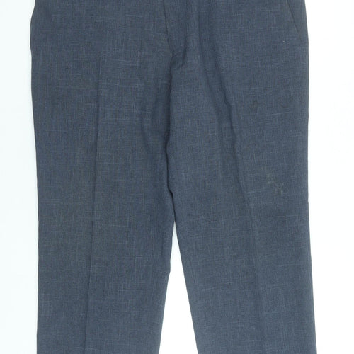 Marks and Spencer Men’s Blue Regular Fit Dress Trousers 38W 29L