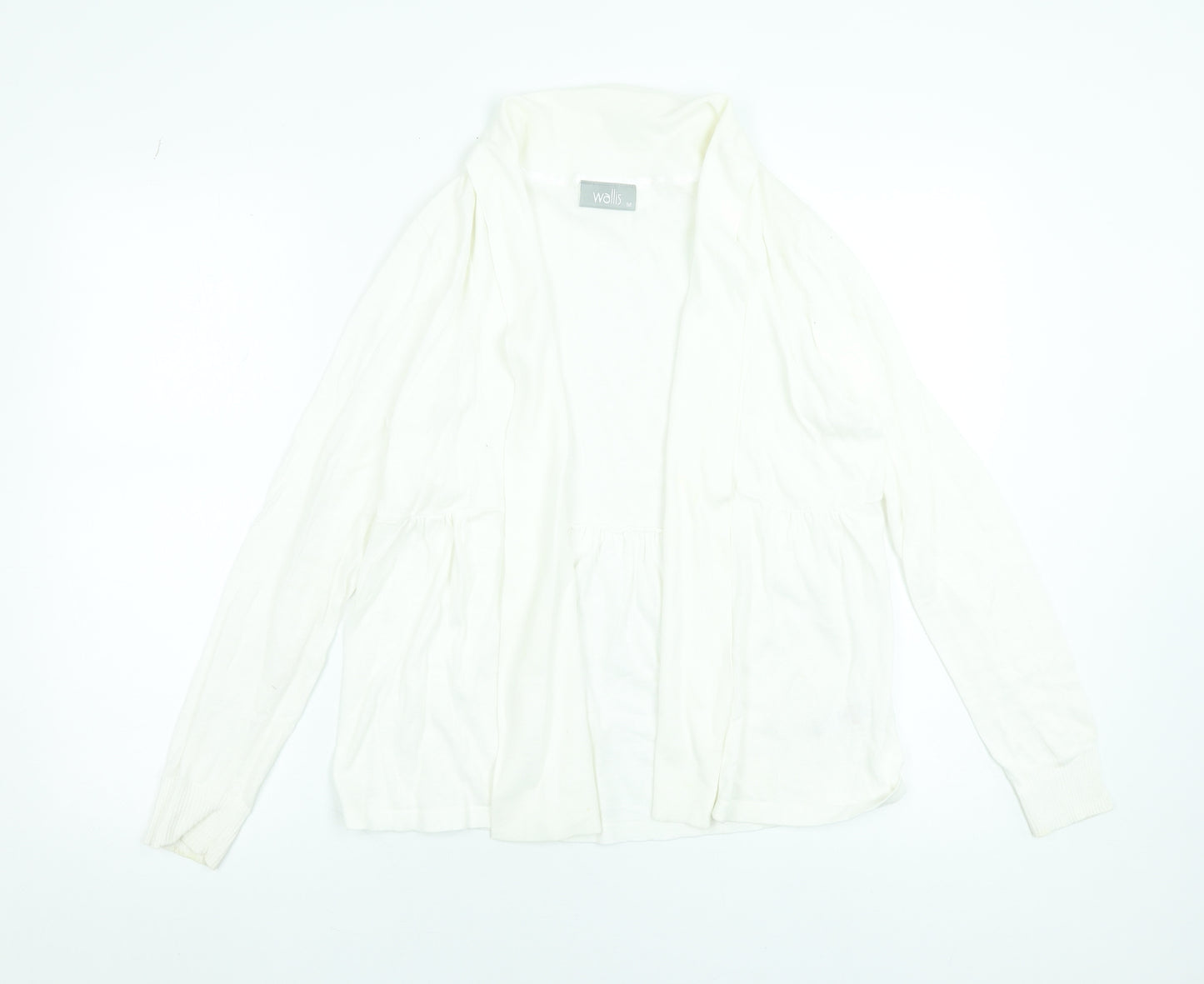 Wallis Women Ivory Cotton Long Sleeve Open Cardigan M