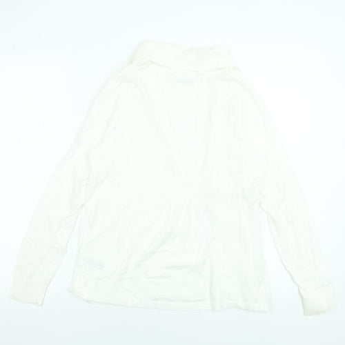 Wallis Women Ivory Cotton Long Sleeve Open Cardigan M