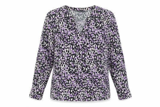 Front view of Marks & Spencer Women's Multicoloured Animal Print Long Sleeve Blouse, size 12