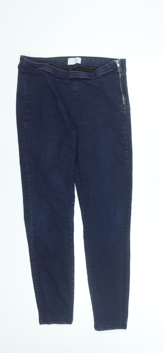 Savida Women’s Blue Slim Fit Jegging Jeans Size 12 Zip Detail