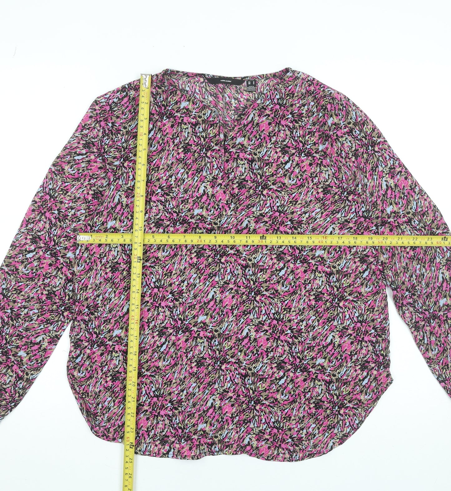 Vero Moda Women’s Multicoloured Tunic Blouse Size M Long Sleeve