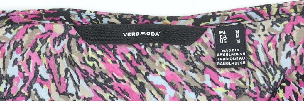 Vero Moda Women’s Multicoloured Tunic Blouse Size M Long Sleeve