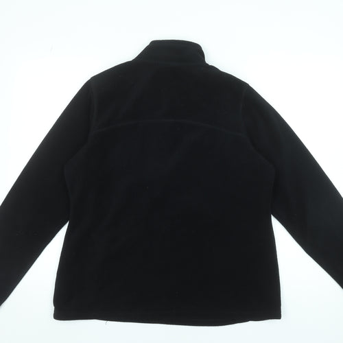 Next Women Black Fleece 1/2 Zip Pullover Sweatshirt UK 16