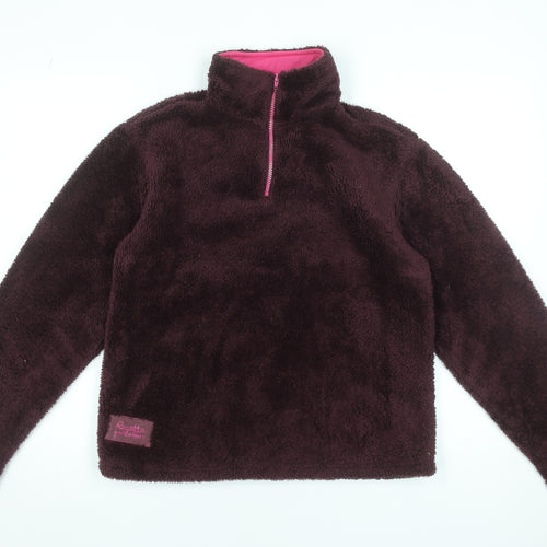 Regatta Girls Brown Fleece Pullover Sweatshirt 16 Years 1/4 Zip Outdoor Top
