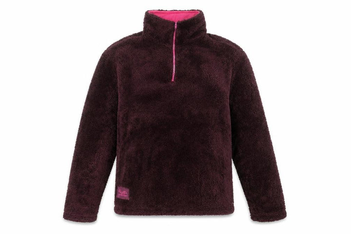 Regatta Girls Brown Fleece Pullover Sweatshirt 16 Years 1/4 Zip Outdoor Top