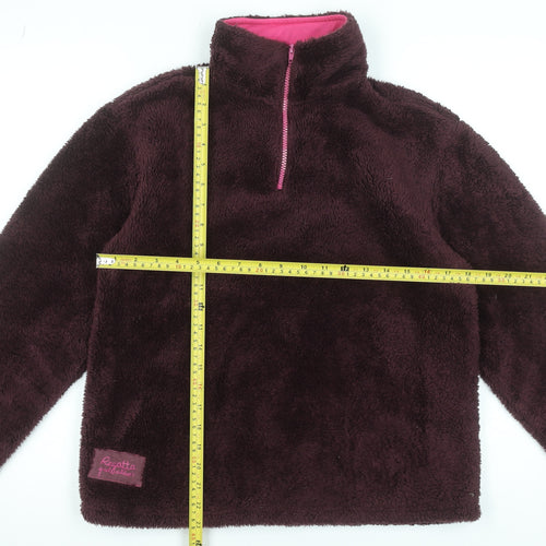 Regatta Girls Brown Fleece Pullover Sweatshirt 16 Years 1/4 Zip Outdoor Top