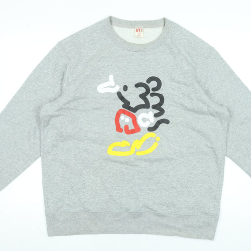 Uniqlo Disney Grey Mickey Mouse Women’s L Pullover Sweatshirt