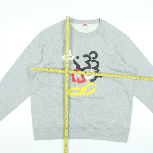 Uniqlo Disney Grey Mickey Mouse Women’s L Pullover Sweatshirt
