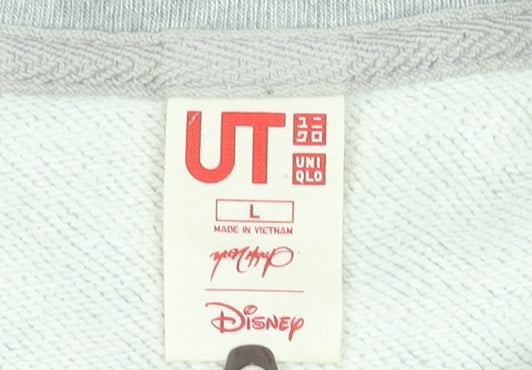 Uniqlo Disney Grey Mickey Mouse Women’s L Pullover Sweatshirt