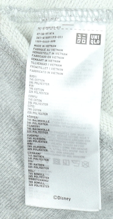 Uniqlo Disney Grey Mickey Mouse Women’s L Pullover Sweatshirt