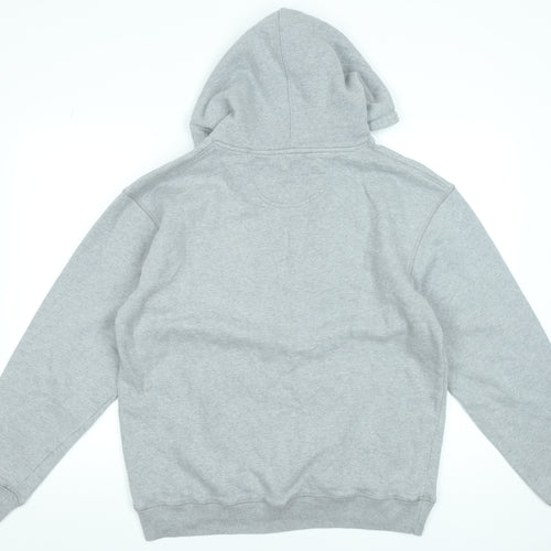 Jack Wills Men's Grey Pullover Hoodie Medium Embroidered Logo