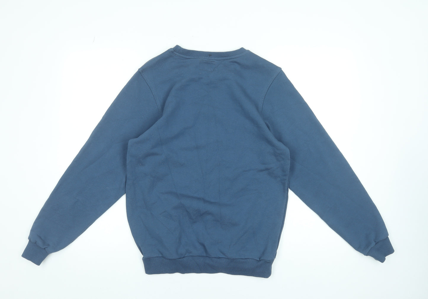 Tucker Budzyn Women's Blue Cotton Pullover Sweatshirt Size S Dog Print