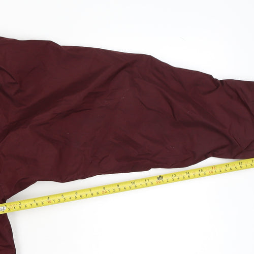 Taberry Womens Red Hooded Long Parka Waterproof