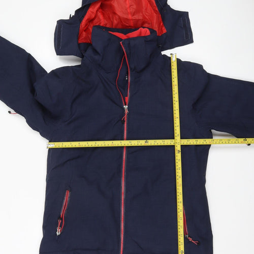 Crivit Women’s Blue Hooded Puffer Jacket Size 12 Water Resistant