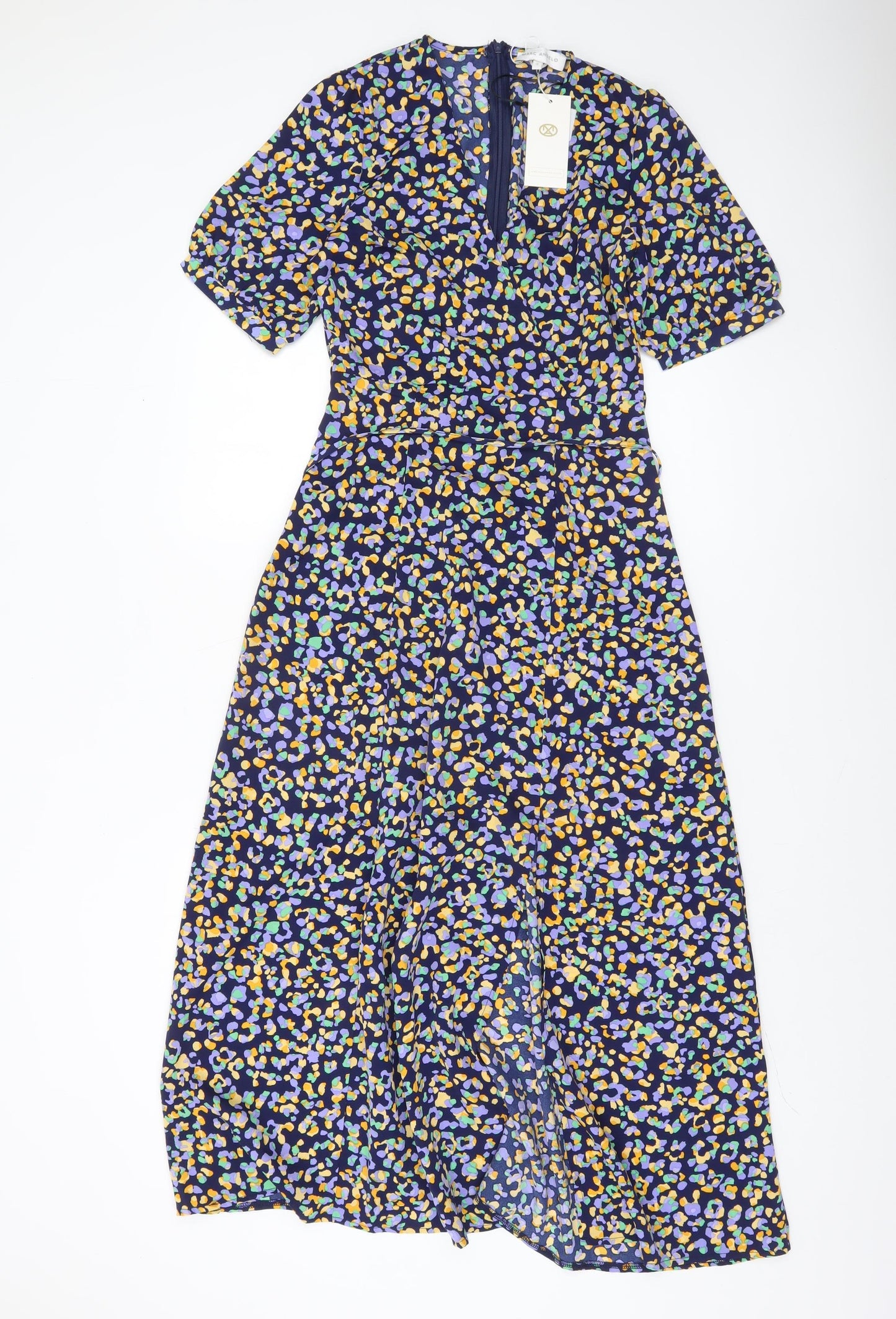 Marc Angelo Women's Multicoloured Floral Midi Fit & Flare Dress Size 8