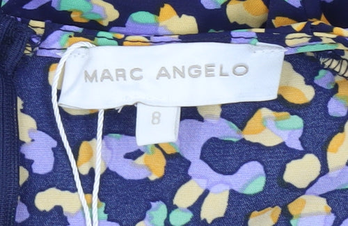 Marc Angelo Women's Multicoloured Floral Midi Fit & Flare Dress Size 8
