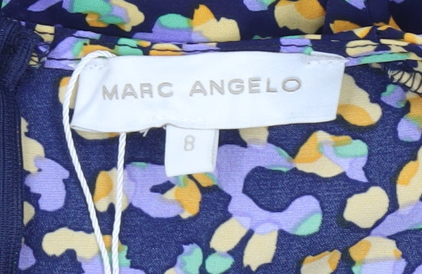 Marc Angelo Women's Multicoloured Floral Midi Fit & Flare Dress Size 8