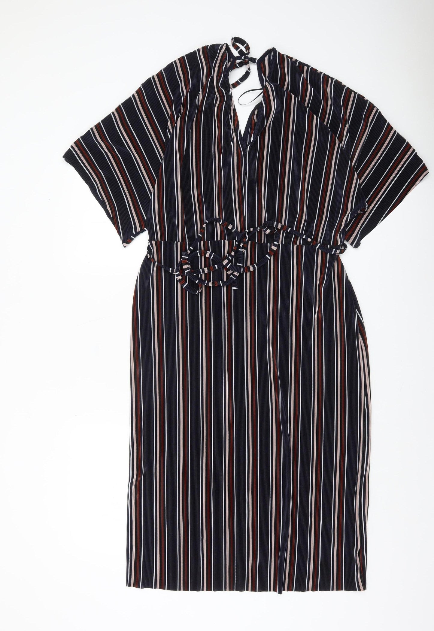 River Island Women’s Multicoloured Stripe Shift Dress Size 16