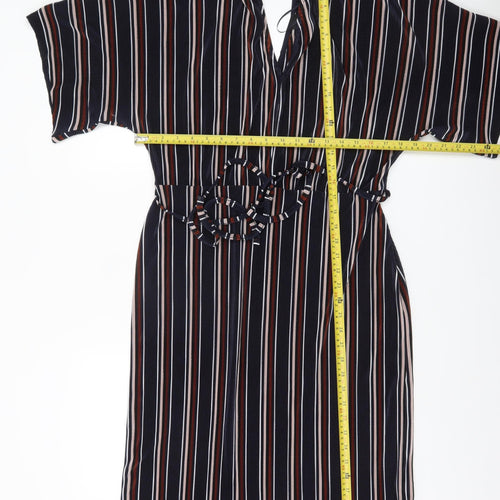 River Island Women’s Multicoloured Stripe Shift Dress Size 16