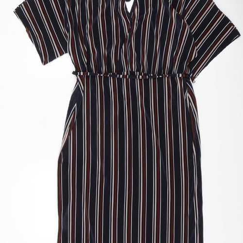 River Island Women’s Multicoloured Stripe Shift Dress Size 16