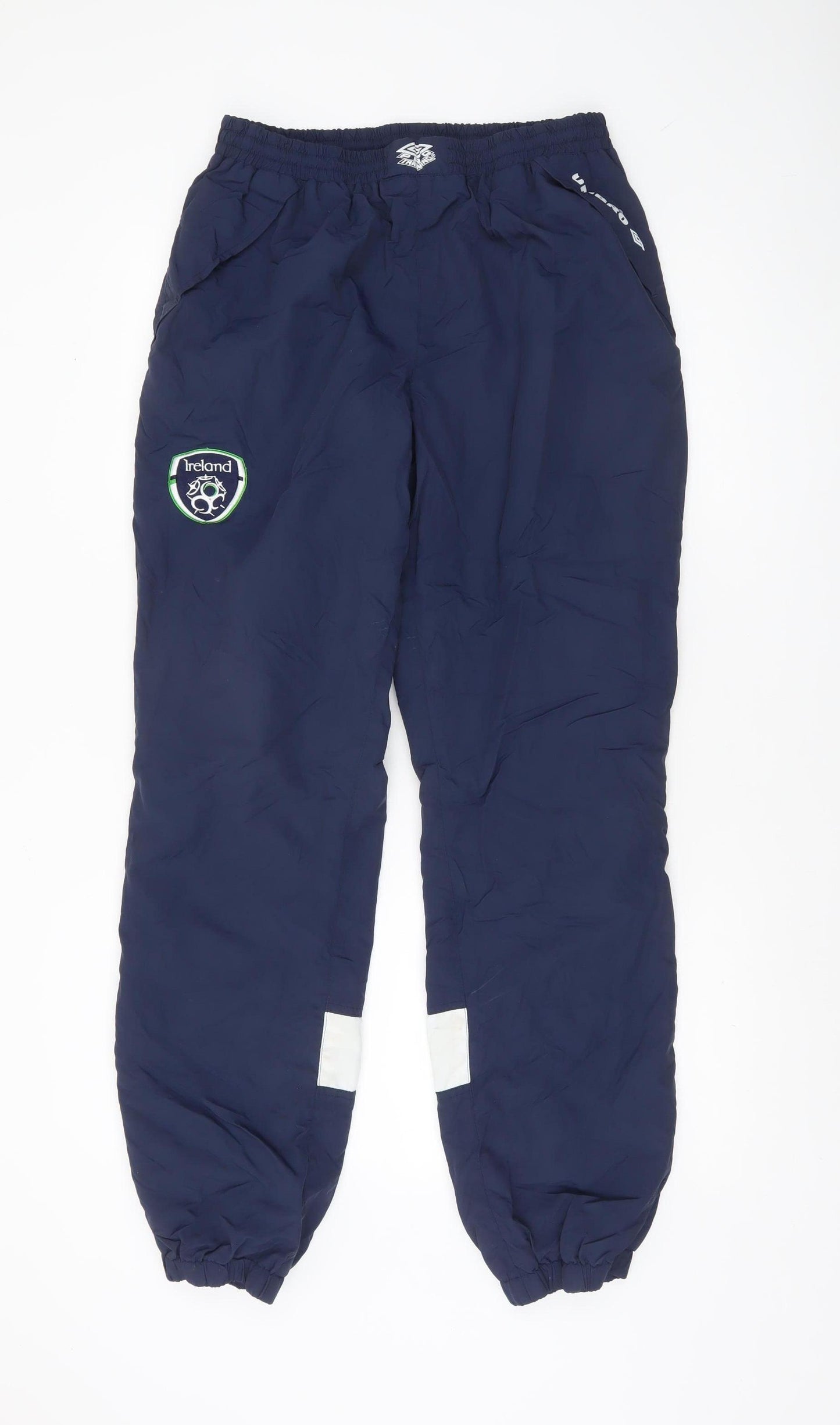 Umbro Men's Blue Ireland Football Sweatpants L Lightweight Nylon
