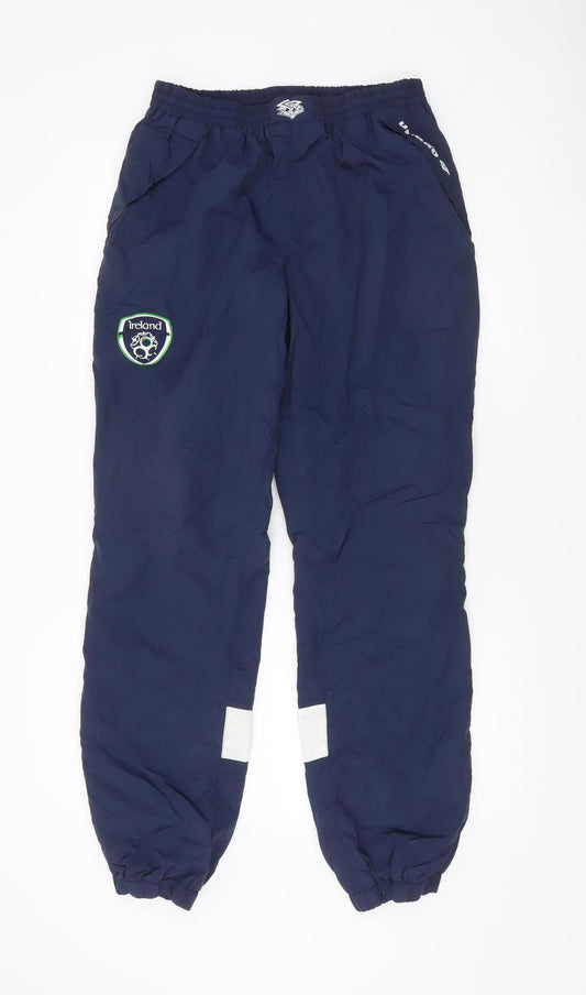 Umbro Men's Blue Ireland Football Sweatpants L Lightweight Nylon