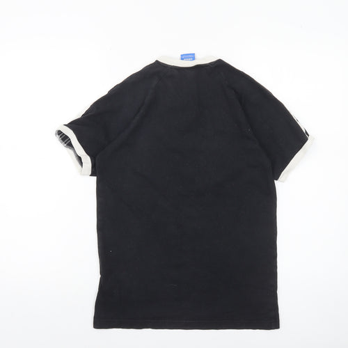 Adidas Women's Black Ringer Crew Neck Short Sleeve T-Shirt Size S