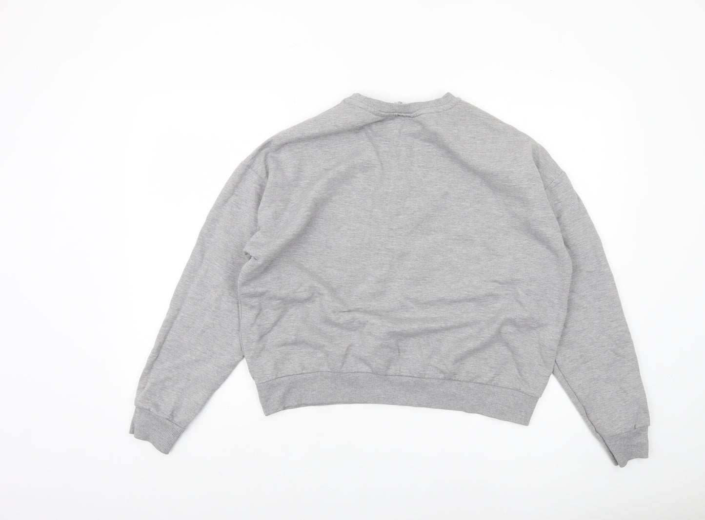 Disney Women’s Grey Stitch Sweatshirt Size 12/14 Crew Neck Pullover