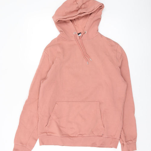 ASOS DESIGN Men's Pink Pullover Hoodie Size M Fleece Casual