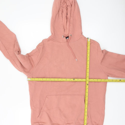 ASOS DESIGN Men's Pink Pullover Hoodie Size M Fleece Casual