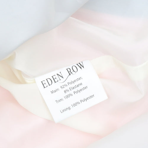 Eden Row Women's Black White Pink Fit & Flare Sleeveless Knee Dress Size 8