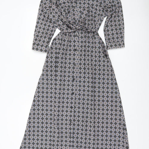 Kate & Pippa Women’s Multicoloured XS Long Geometric Shirt Dress
