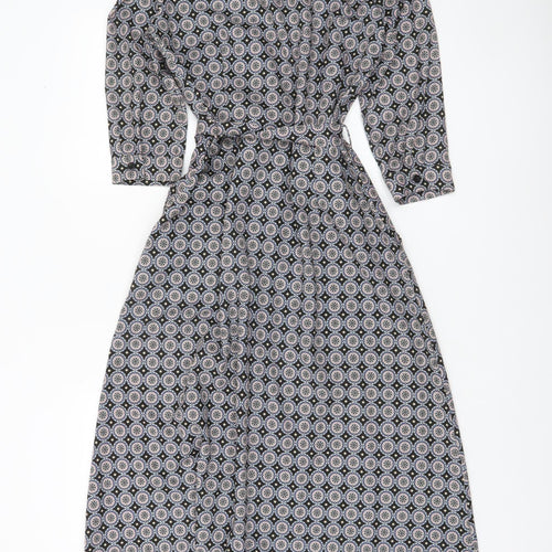 Kate & Pippa Women’s Multicoloured XS Long Geometric Shirt Dress
