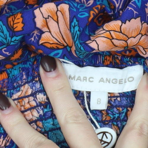 Marc Angelo Women Multicoloured Floral Off Shoulder Midi Dress Size 8