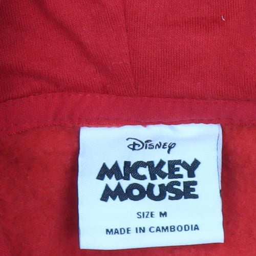Disney Mickey Mouse Red Men's Pullover Hoodie Size M
