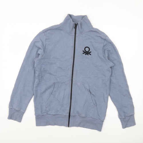 United Colors of Benetton Boys Blue Zip Track Jacket 13-14 Years