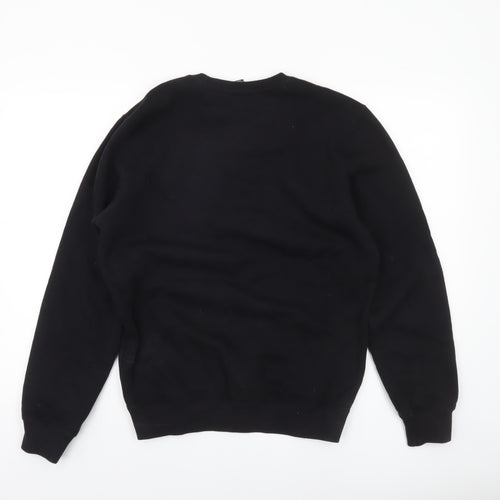 Champion Men's Black Small Crew Neck Logo Pullover Sweatshirt