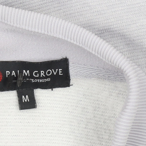 Palm Grove Men's Grey 1/4 Zip Sweatshirt Size M Regular Fit